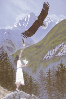 White Eagle Medicine Woman [5x15 cm (Lesezeichen)]