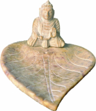 Räucherstäbchenhalter Buddha auf Blatt